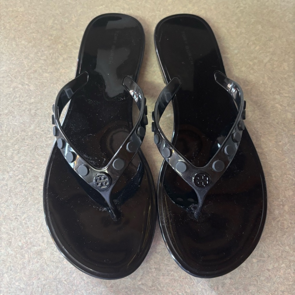 Tory Burch Studded Jelly Preppy Resortwear Vacation Swim Luxury Flip Flops 7